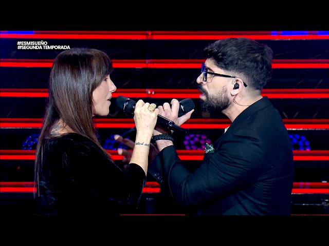 Viviana Saccone and Simón Conde shined together singing Montaner and received four green lights