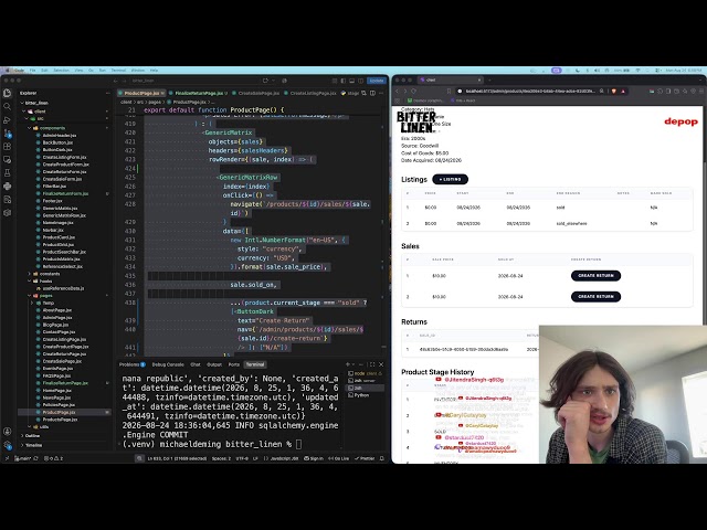 Live Coding by Hand Fullstack React + Python | 08-24-2026