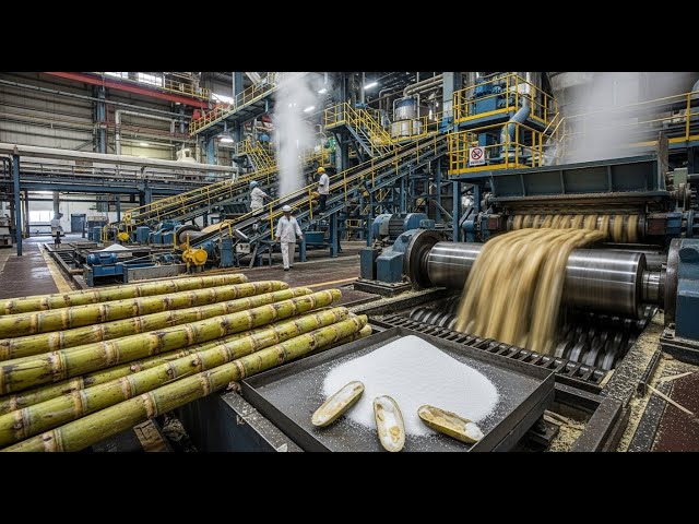 Inside the Sugar Refinery – How Raw Sugar Becomes Crystal White Full Process
