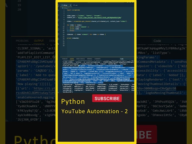 Python Automation (YouTube Automation: Get Videos List) Python For Beginners, Python in Telugu
