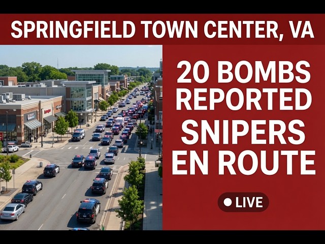 LIVE: Bomb Threat at Springfield Town Center - 20 Bombs & Snipers Reported, Virginia Mall Evacuated
