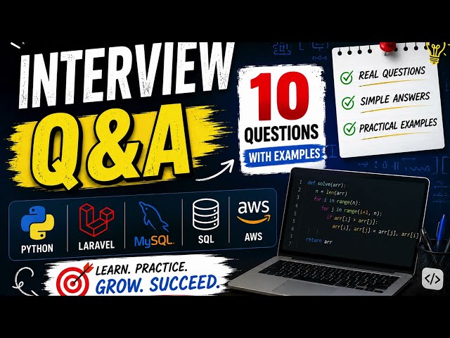 Python Interview Questions with Examples | Most Asked Questions | Part-1