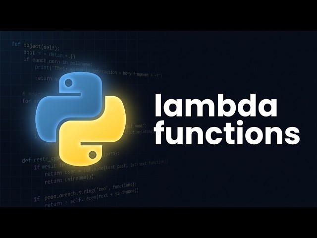 Python Lambda Functions Explained | Python Course Module 4, Topic 6