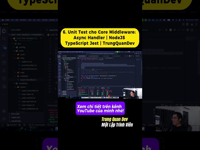 Unit Test cho Core Middleware: Async Handler | NodeJS TypeScript Jest #shorts #trungquandev