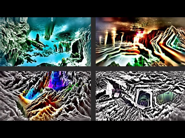 4 panel comparison - how motion effects results - 4k 60fps 360°AI generated art for mobile devices