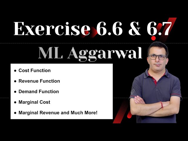 AOD | Applied Maths | Cost and Revenue Function | Marginal Revenue | Marginal Cost | Demand Function