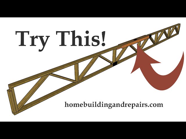 Possible Top And Bottom Cord Repair For Open Web 2 x 4  Engineered Truss Joist - Assembly Examples