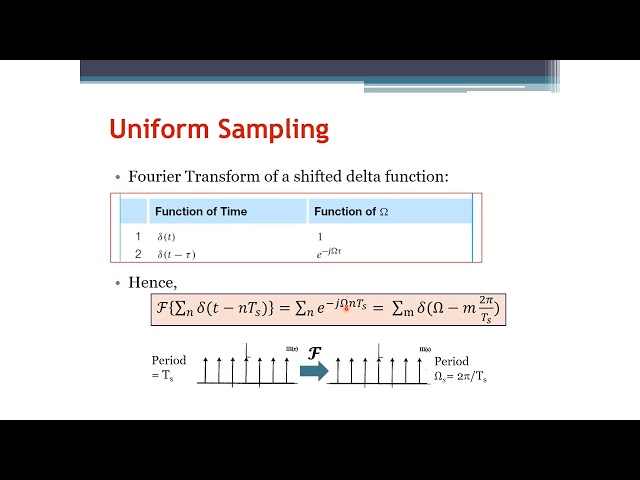 Signals and Systems: Uniform Sampling (Arabic Narration)