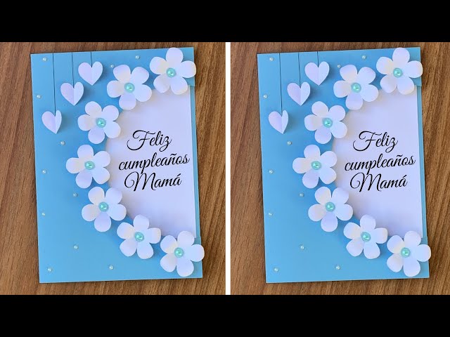 Tarjeta de Cumpleaños para Mamá Paso a Paso 🌸 | DIY Handmade Birthday Card Fácil y Bonita