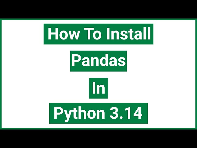 How to install pandas in Python 3.14