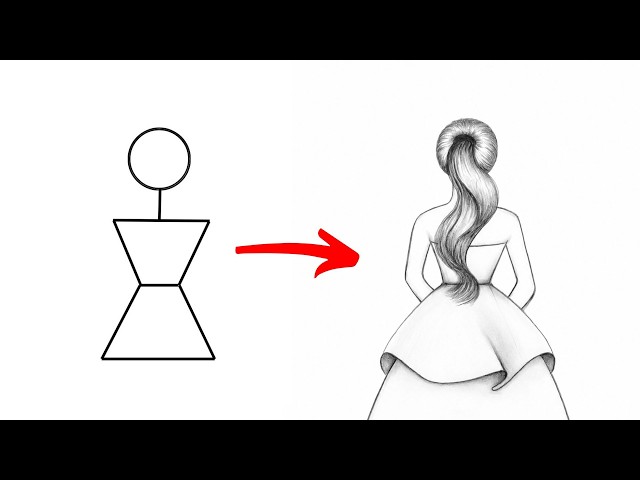 Drawing Girl Easy in 7 Minutes | Step By Step Tutorial for Beginners
