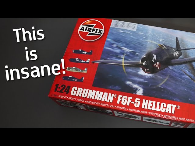This kit is INCREDIBLE! Airfix 1/24 Scale F6F-5 Hellcat Plastic Model Kit - Unboxing Review