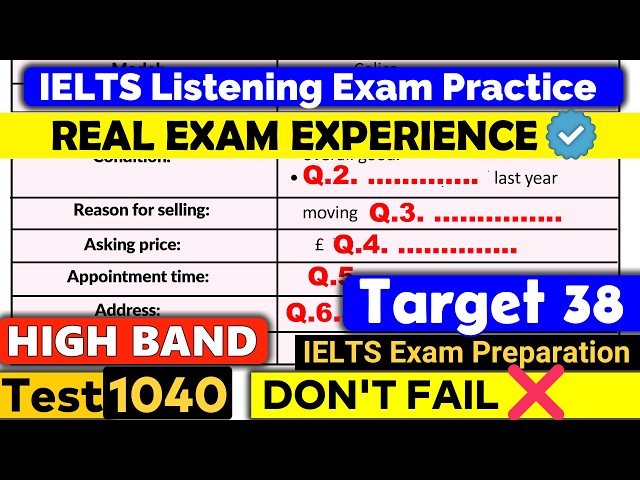 IELTS Listening Practice Test 2026 with Answers [Real Exam - 1040 ]
