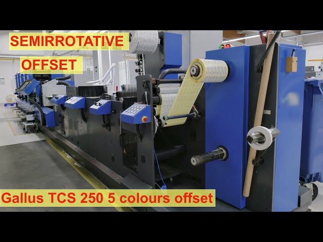Gallus TCS 250 5 colours semirotative offset press from 2004 excellent condition from PP Machinery