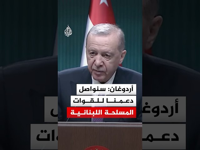 Erdogan: We will continue our support for the Lebanese Armed Forces