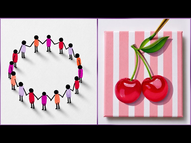 12 Art Hacks When You’re Bored || Art Ideas || painting for Beginners