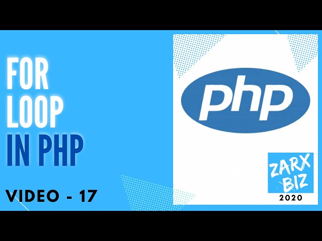 #17: For loop in php | PHP 8 Tutorial | Learn PHP Programming | PHP for Beginners