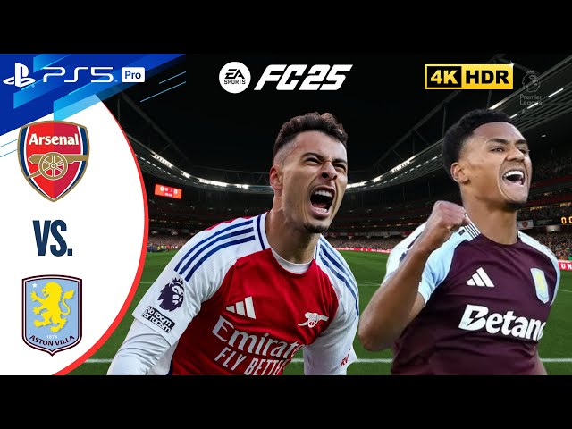 FC 25 - Arsenal vs Aston Villa | Premier League 24/25 Full Match | PS5 Pro [4K60]