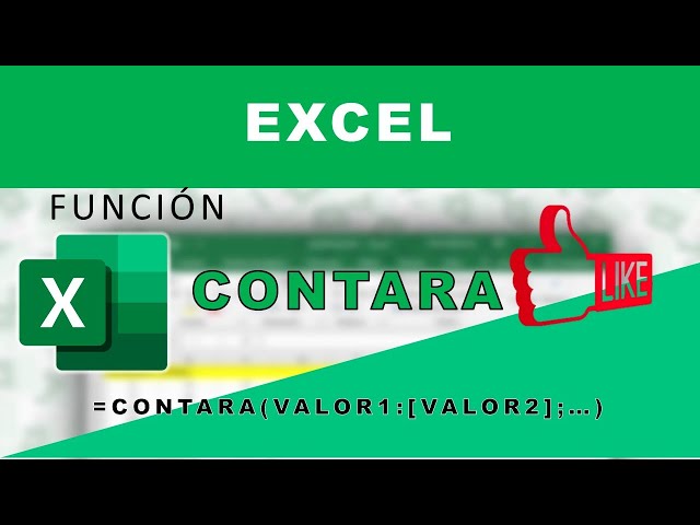 Función CONTARA Excel
