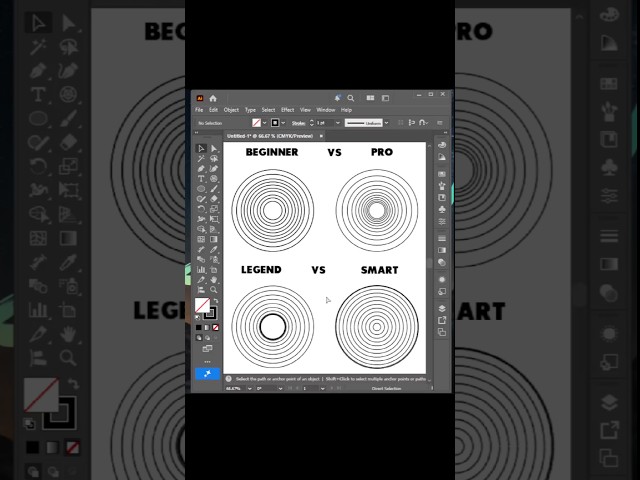 Illustrator Tutorial l Beginner vs Pro Adobe Illustrator l Graphic design #shorts