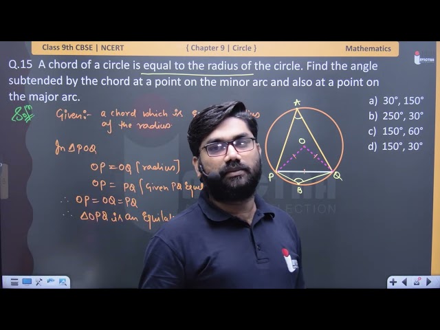 A chord of a circle is equal to the radius of the circle. Find the angle subtended by the chord at