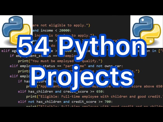 54 Python Projects: Learning Python through projects