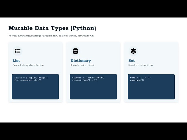 Mutable Immutable Data Types ClassXI Computer Science