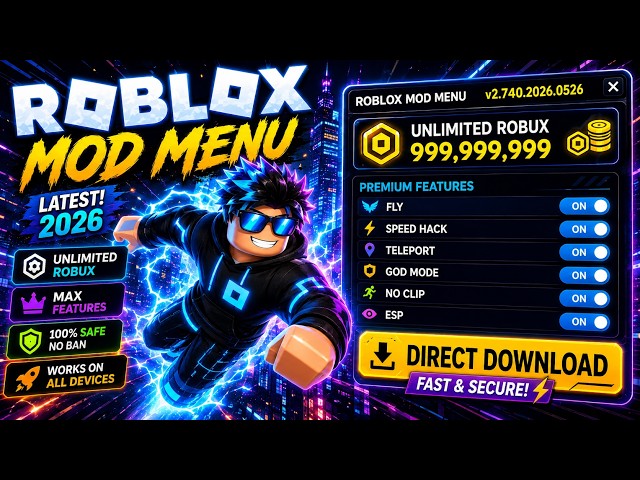 Roblox Mod Menu V2.706.750 Unlimited Robux | Roblox Mod Apk 2026 | Roblox MOD MENU Unlimited Robux