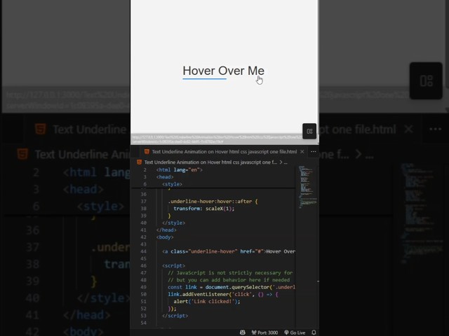 Hover Text Underline Animation. HTML & CSS. #CSSAnimation #HoverEffect #css