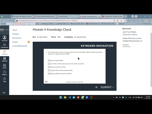 [HCMUS - Introduction to Cloud Computing - 23MMT] Module 4: Knowledge Check