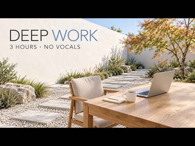 Deep Focus Music for Coding & Study | Maple Courtyard, No Vocals • 3 Hours
