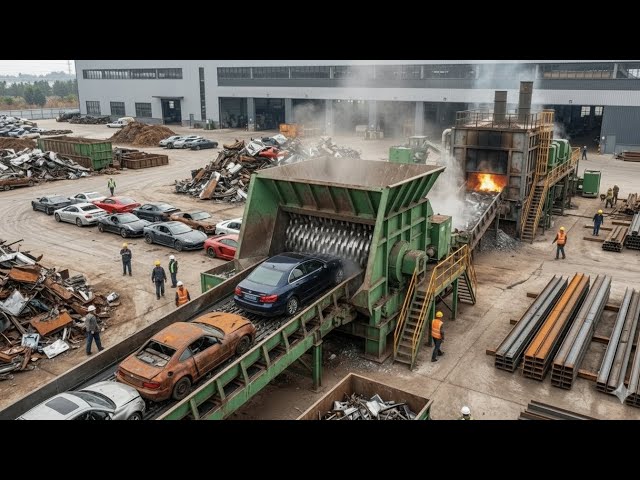 How Millions of Old Cars Turn Into Railway Tracks | Millions of Old Cars Recycle Into Railway Track