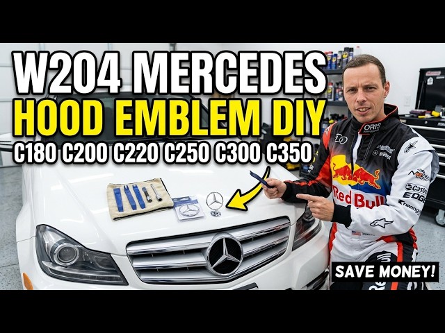 Mercedes W204 Hood Emblem Removal & Replacement | C180 C200 C220 C250 C300 C350
