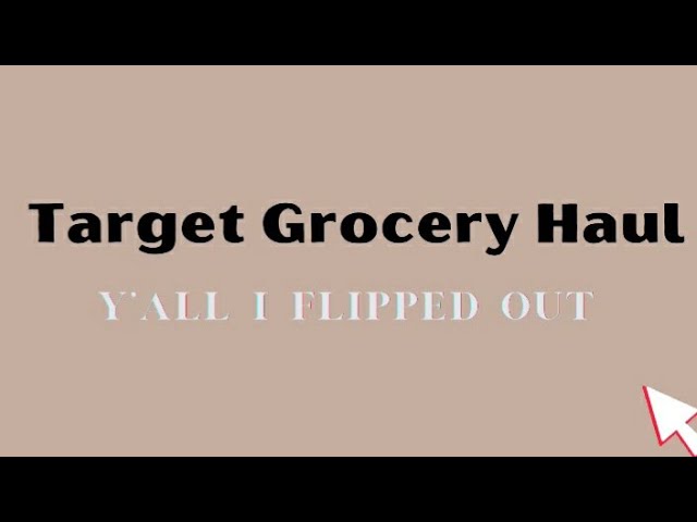 TARGET GROCERY HAUL | IT'S ANDREA MICHELL SIS