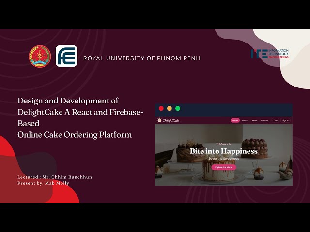 Website DelightCake using React and Firebase