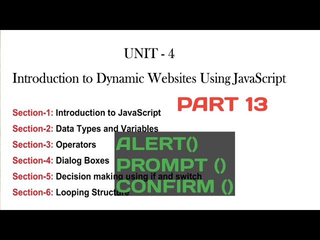 CLASS 11th ||UNIT_4_PART_13||WEB APPLICATION||JAVASCRIPT