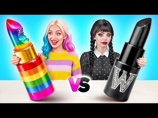 Black Food VS Rainbow Food Challenge | Food Battle by Multi DO Girls