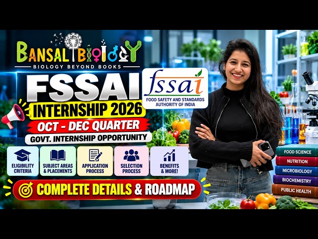 🚨 FSSAI Internship 2026 OUT | Life Science & Biotechnology Students 🔬 | ₹10,000 Stipend | Apply Now🔥