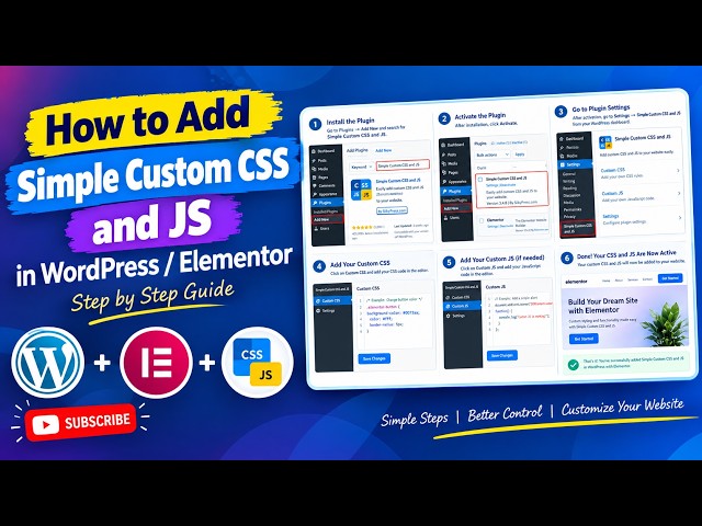 How to Add Custom CSS & JavaScript in WordPress/Elementor