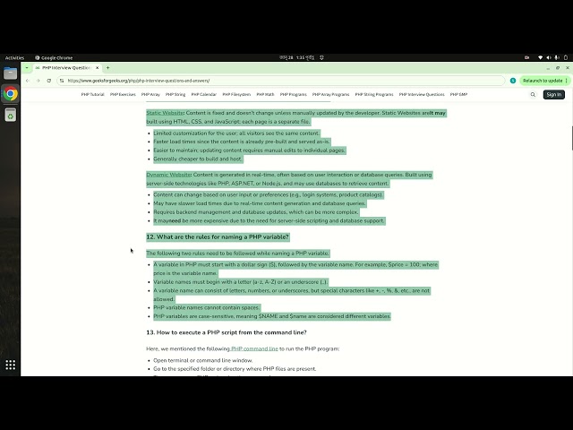 PHP Interview Questions for Beginner
