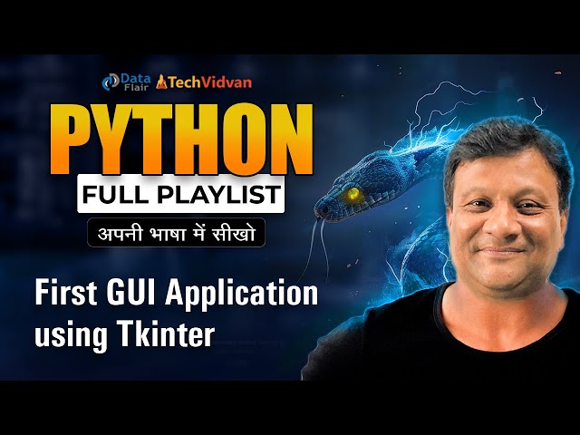 Create First Python GUI Application using Tkinter | Python Tkinter Tutorial for Beginners in Hindi