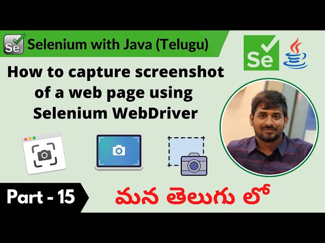 P15 - How to capture screenshots of a web page using Selenium WebDriver | Selenium | Java |