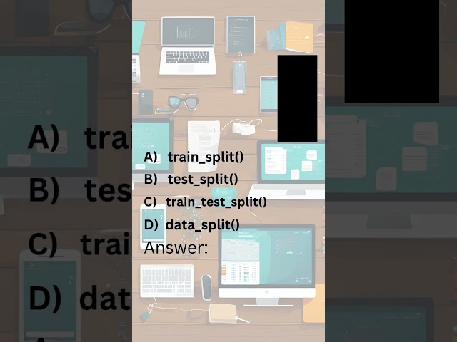 Which Python function is used to split data for training and testing?