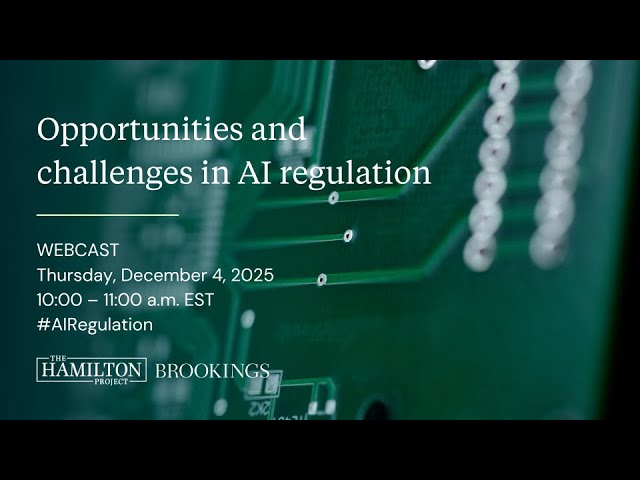 Opportunities and challenges in AI regulation