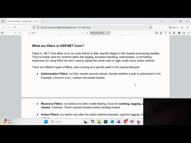 Only Dot Net Core Preparation Live - 1