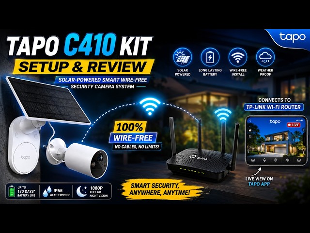 Tapo C410 KIT Setup & Review Solar-Powered Smart Wire-Free Security Camera System
