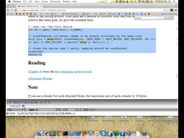 Discussion on 10/16/14 -- malloc, xv6 virtual memory