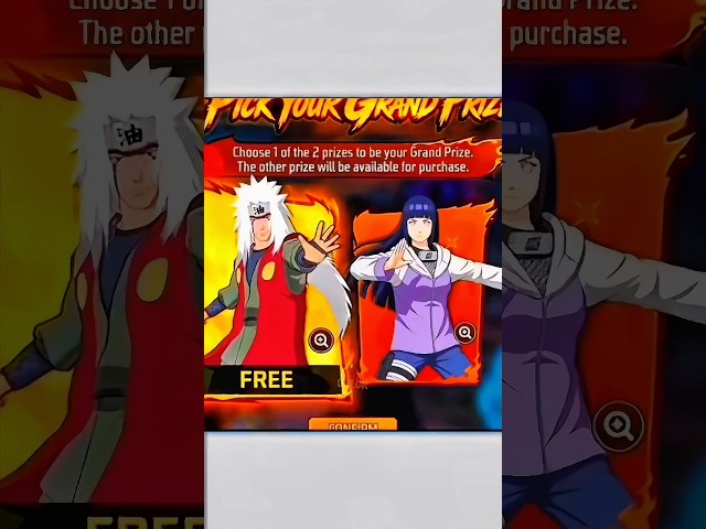 🔥 NARUTO NEW EVENT FREE BUNDLE 😱 | HINATA OR JIRAIYA FREE BUNDLE | Free Fire Naruto Event 2026