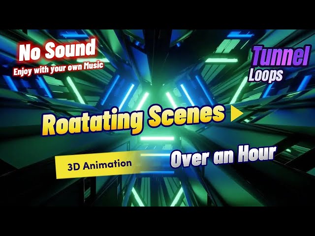 Tunnel Loop 3D Motion Animation - No Sound - Abstract Background -  Satisfying Calming Screensaver