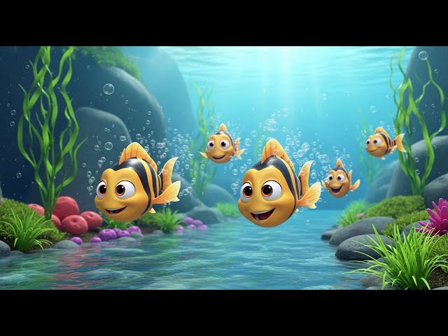 Counting Fish Swimming in the Stream | Kids Educational Song